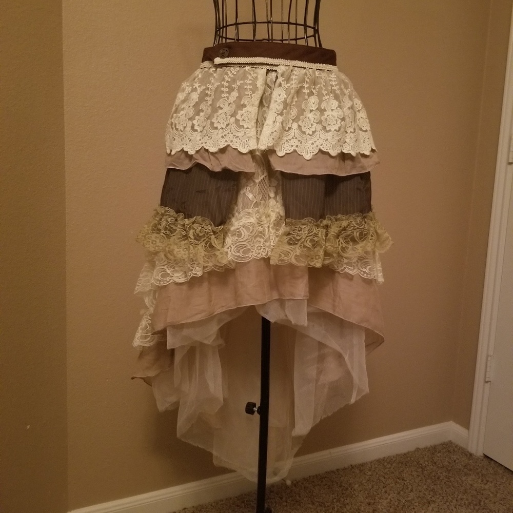 Steampunk Victorian Gothic Long Skirt Haolin - Picture 5 of 8